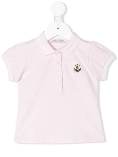 Moncler Kids рубашка-поло с вышитым логотипом 8A700108496F