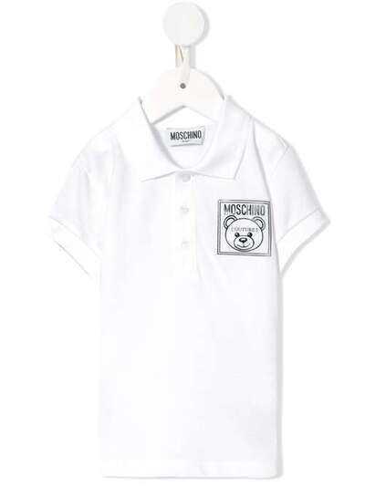 Moschino Kids рубашка-поло с логотипом MXM01PLEA04