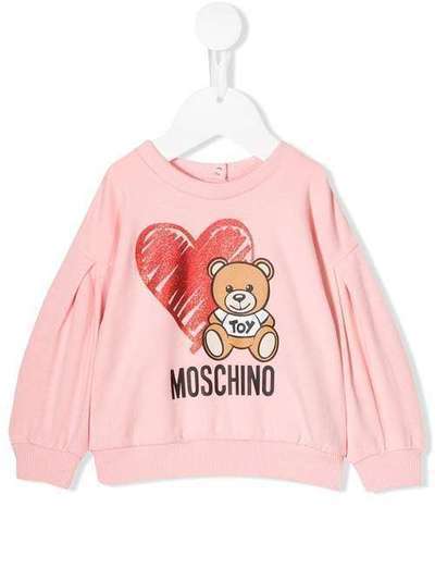 Moschino Kids толстовка с принтом Teddy Bear Heart MDF01VLDA16