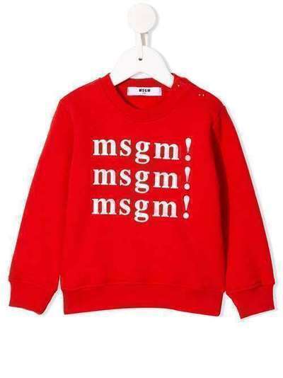 Msgm Kids толстовка с логотипом 20984