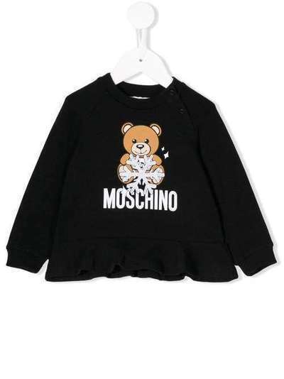 Moschino Kids толстовка с принтом медведя MDF01SLDA1460100
