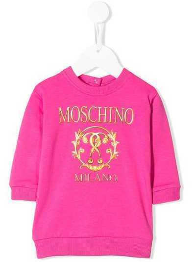 Moschino Kids толстовка с логотипом MFV05TLDA16