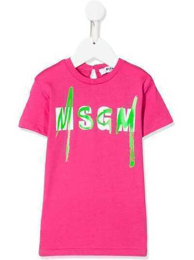 Msgm Kids футболка с короткими рукавами и логотипом 23932