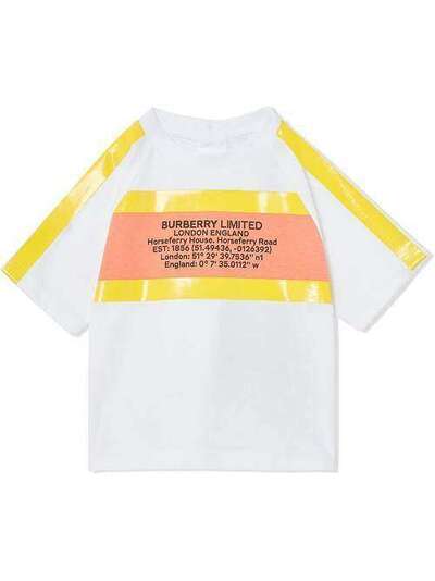 Burberry Kids футболка с принтом Location 8022667