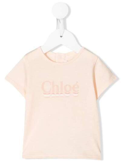 Chloé Kids футболка с круглым вырезом и логотипом C0532944B