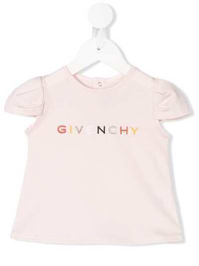 Givenchy Kids футболка с вышитым логотипом H0512545S