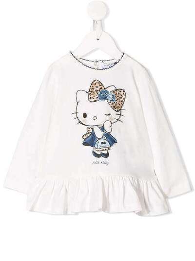 Monnalisa футболка Hello Kitty с длинными рукавами 314621PI4201