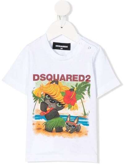 Dsquared2 Kids футболка с графичным принтом DQ0427D00MM