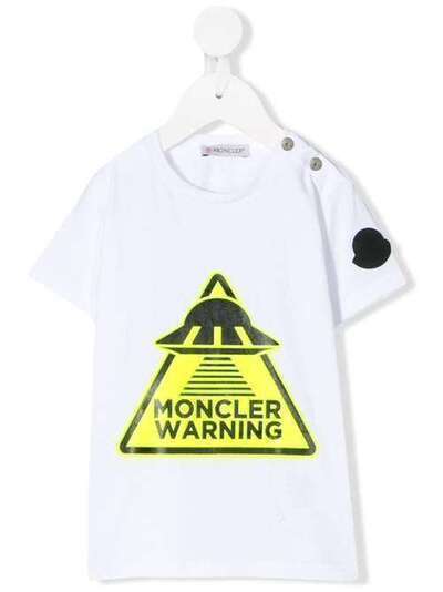 Moncler Kids футболка с круглым вырезом и принтом 8C701208790A