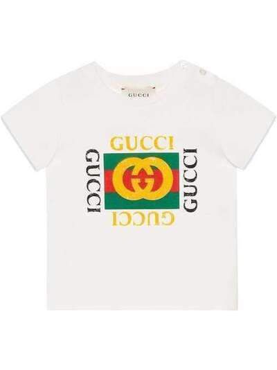 Gucci Kids футболка с логотипом 497845X3L91