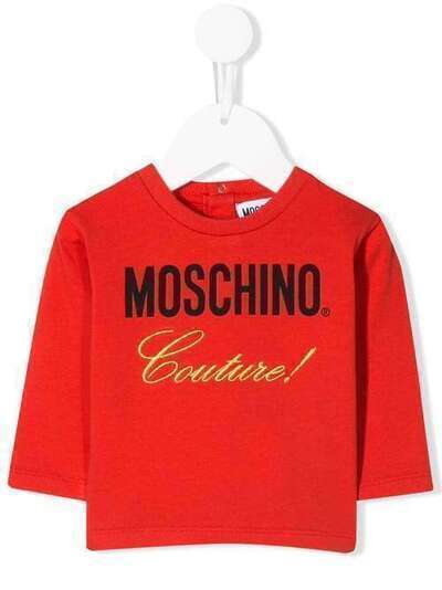 Moschino Kids футболка с логотипом MDM02MLBA15
