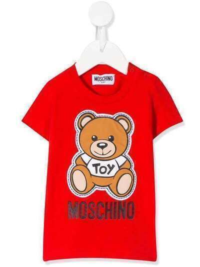 Moschino Kids футболка с короткими рукавами и нашивкой MOM01NLBA00