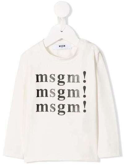 Msgm Kids футболка с логотипом 20985