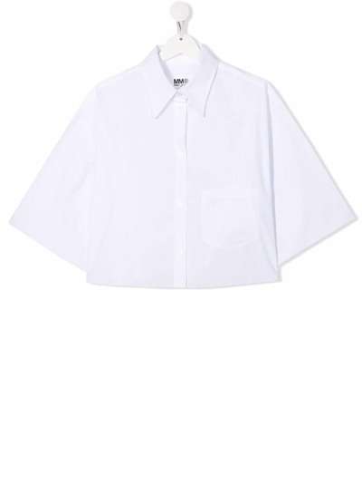 MM6 Maison Margiela Kids рубашка с вышитым логотипом