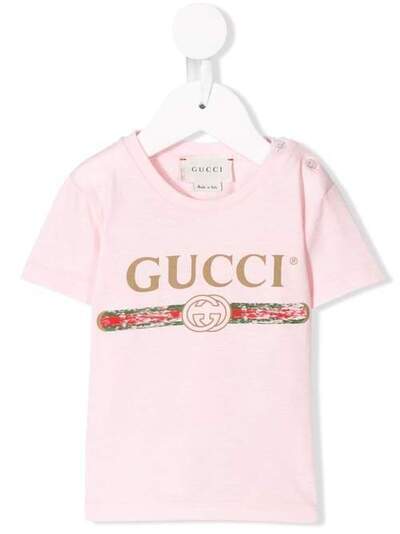 Gucci Kids футболка с принтом логотипа 504121X3L64