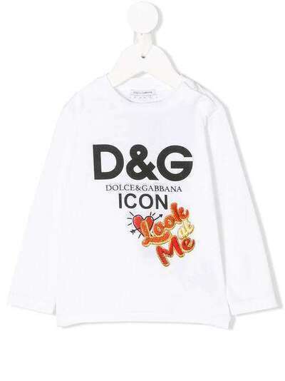 Dolce & Gabbana Kids футболка 'Look at Me' L2JTAYG7QED