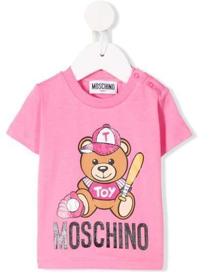 Moschino Kids футболка с принтом Teddy Bear MYM021LBA10