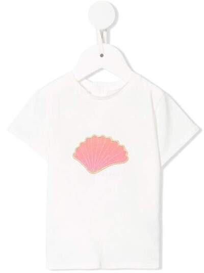 Chloé Kids футболка с круглым вырезом и вышивкой C05342117