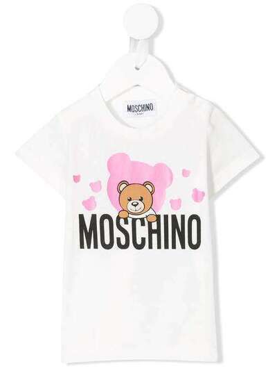 Moschino Kids футболка с принтом Teddy Bear MNM01NLAA03