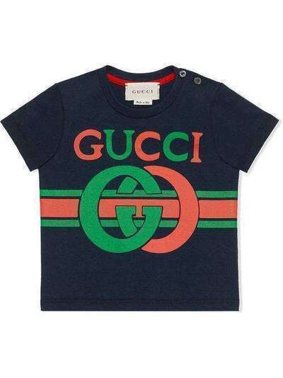 Gucci Kids футболка с принтом GG 548034XJBCG