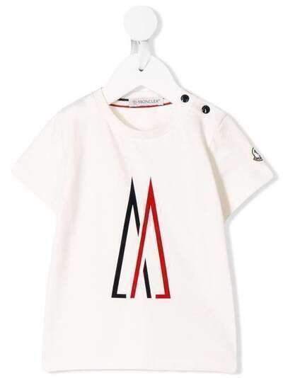 Moncler Kids футболка с принтом 'M' 8024750V8014
