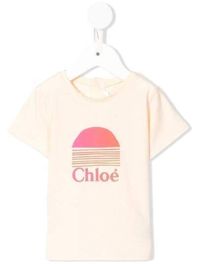 Chloé Kids футболка свободного кроя с принтом C0533544B