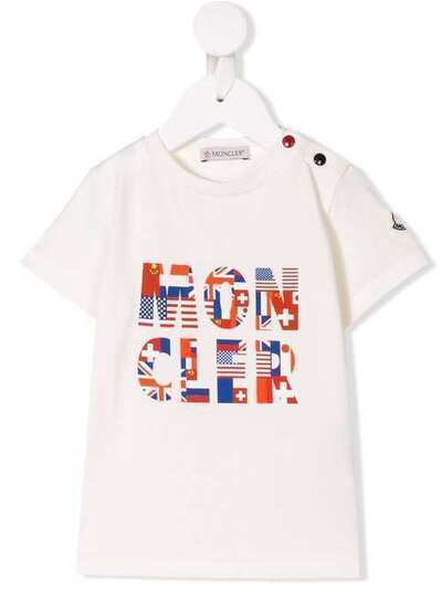 Moncler Kids футболка с логотипом 80240508790A