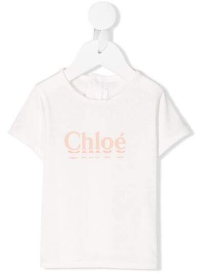 Chloé Kids футболка с логотипом C05329117