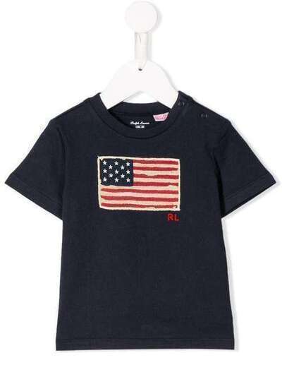 Ralph Lauren Kids футболка с нашивкой флага 320691804
