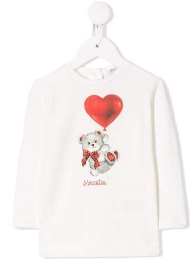 Monnalisa футболка с контрастным логотипом 394614P24002