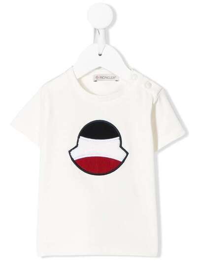 Moncler Kids футболка с круглым вырезом и логотипом 8C704208790A