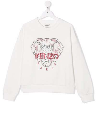 Kenzo Kids толстовка с вышивкой Tiger