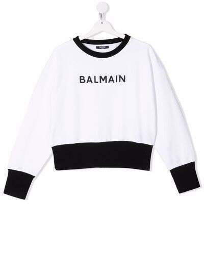 Balmain Kids толстовка с логотипом