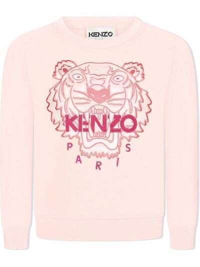 Kenzo Kids толстовка с вышивкой Tiger