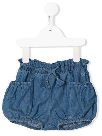 Chloé Kids джинсовые шорты с поясом на шнурке C04165Z10
