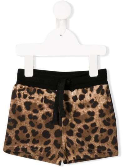 Dolce & Gabbana Kids шорты с леопардовым принтом L1JQC1FS785