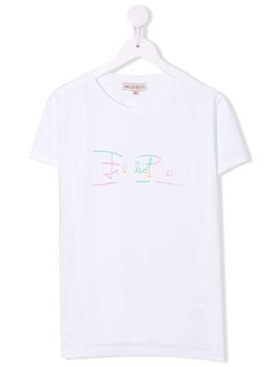 Emilio Pucci Junior футболка с тисненым логотипом