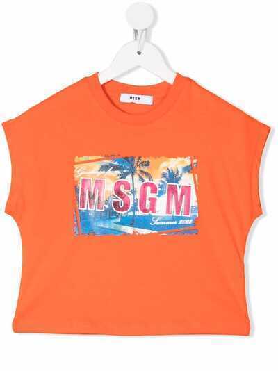 MSGM Kids топ с логотипом