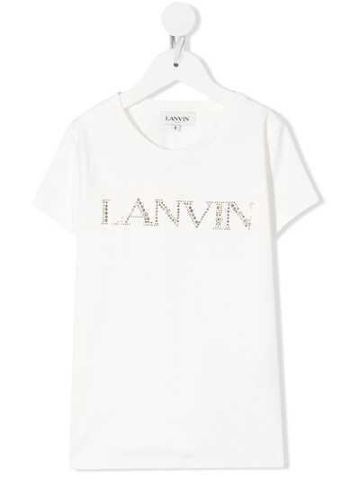 LANVIN Enfant футболка со стразами