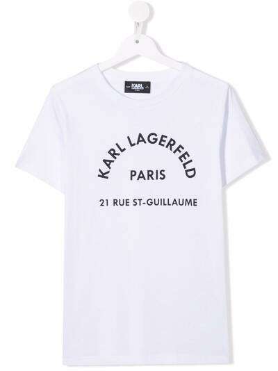 Karl Lagerfeld Kids футболка из органического хлопка с логотипом
