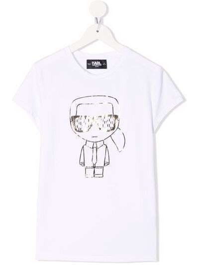 Karl Lagerfeld Kids футболка K/Ikonik с графичным принтом