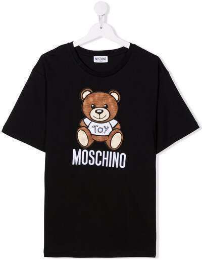 Moschino Kids logo crew-neck T-shirt