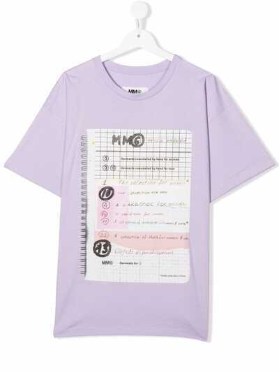 MM6 Maison Margiela Kids футболка с принтом