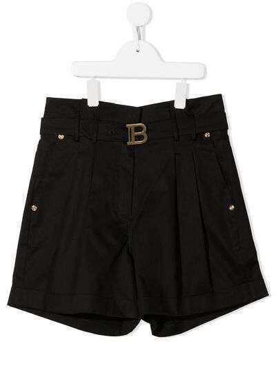 Balmain Kids шорты с логотипом