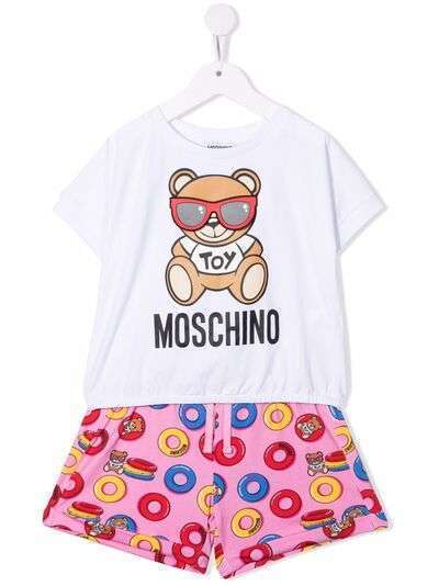 Moschino Kids комплект Teddy Bear из футболки и шортов