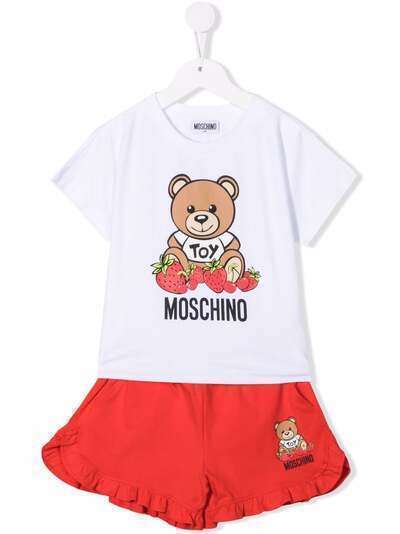 Moschino Kids комплект из топа и шортов с логотипом