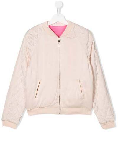 Chloé Kids куртка-бомбер со стегаными вставками C16360Z40