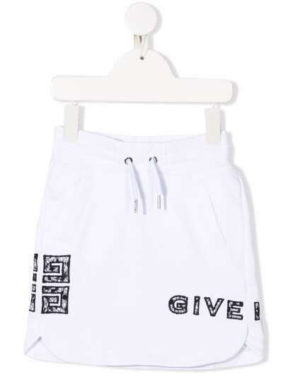 Givenchy Kids logo-print track skirt