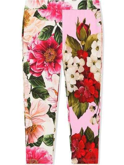 Dolce & Gabbana Kids брюки с цветочным принтом