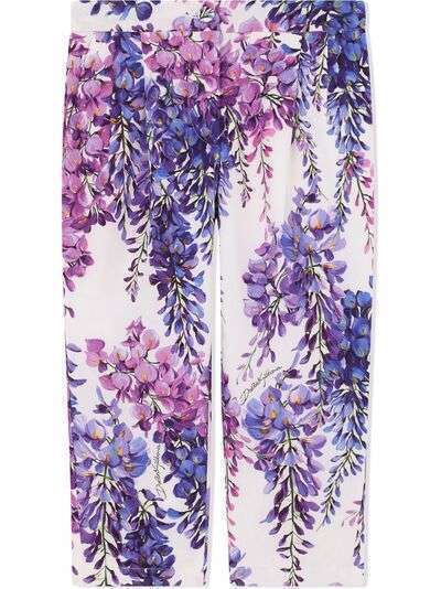 Dolce & Gabbana Kids строгие брюки с цветочным принтом